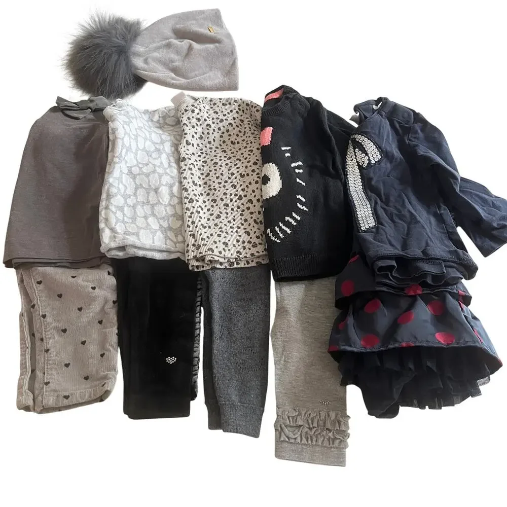 Girls Fall Winter Bundle 6-9M Zara Gap H&M Cozy Baby Outfits Mixed Lot